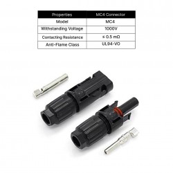 MC4 Connector Pairs (1 in 1 - Pack of 10)
