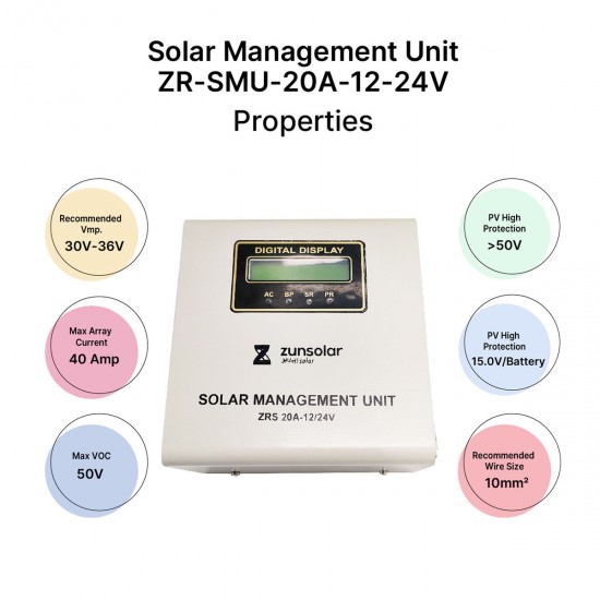 Solar Management Unit (SMU) (ZRS 20A-12/24V)